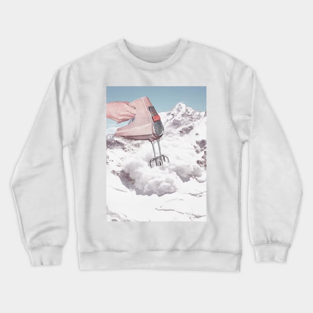 Doris Whisker II - Avalanche Whipped Cream Mountain Crewneck Sweatshirt by Vertigo Artography